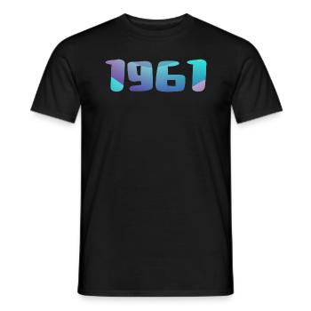 Cadeau Anniversaire 1961 Millésime 1961 Rétro 1961 - T-shirt homme - noir - Devant - AI Model Male 178 light (178cm)