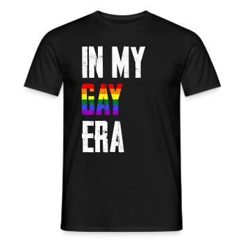 À l’époque de mon homosexualité - T-shirt homme - noir - Devant - AI Model Male 178 light (178cm)