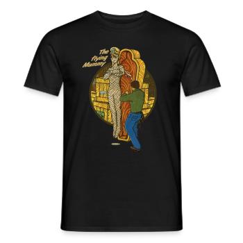 DIE FLIEGENDE MUMIE - Männer T-Shirt - Schwarz - Vorne - AI Model Male 178 light (178cm)