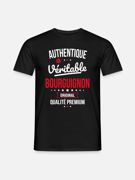 Authentique et véritable Bourguignon - Original - T-shirt homme - noir