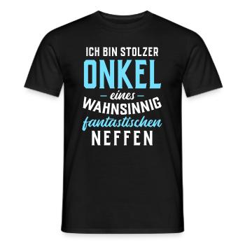 Stolzer Onkel eines fantastischen Neffen - Männer T-Shirt - Schwarz - Vorne - AI Model Male 178 light (178cm)