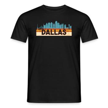 Dallas Texas Retro - Männer T-Shirt - Schwarz - Vorne - AI Model Male 178 light (178cm)