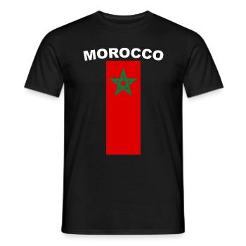 Marokko AlMaghrib Marokkanische Flagge - Männer T-Shirt - Schwarz - Vorne - AI Model Male 178 light (178cm)