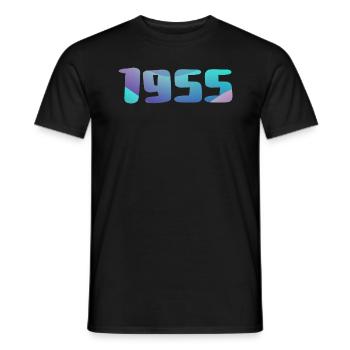 1955 Birthday Gift Vintage 1955 Retro 1955 - Men's T-Shirt - black - Front - AI Model Male 178 light (178cm)