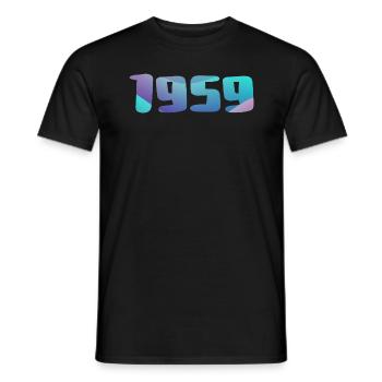 1959 Geburtstagsgeschenk Vintage 1959 Retro 1959 - Männer T-Shirt - Schwarz - Vorne - AI Model Male 178 light (178cm)