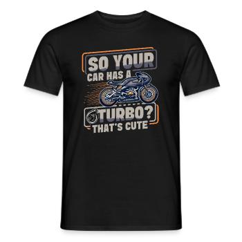 Motorcycle Racing Motorcyclist Saying - Men's T-Shirt - black - Front - AI Model Male 178 light (178cm)