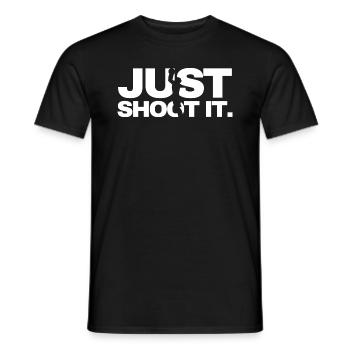 Basketball Just Shoot It Gift Idea Sports - T-shirt homme - noir - Devant - AI Model Male 178 light (178cm)