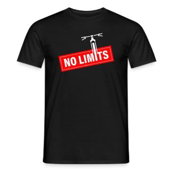 No limits - Männer T-Shirt - Schwarz - Vorne - AI Model Male 178 light (178cm)