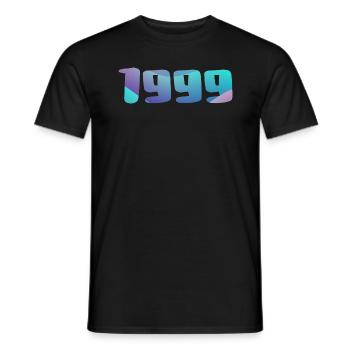 Birthday Gift 1999 Vintage 1999 Retro 1999 - Men's T-Shirt - black - Front - AI Model Male 178 light (178cm)