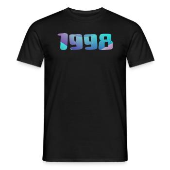 1998 Geburtstagsgeschenk Jahrgang 1998 Retro 1998 - Männer T-Shirt - Schwarz - Vorne - AI Model Male 178 light (178cm)