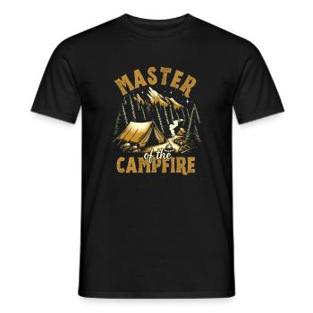 Master of the Campfire - Men's T-Shirt - black - Front - AI Model Male 178 light (178cm)