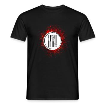 Grill Tongs Grilling Symbol Cutlery - Men's T-Shirt - black - Front - AI Model Male 178 light (178cm)