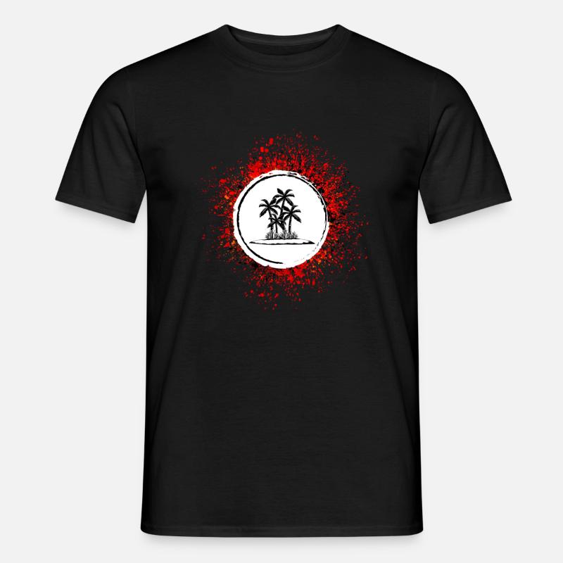 palme insel symbol - Männer T-Shirt - Schwarz