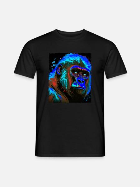 Gorilla Portrait - Men's T-Shirt - black