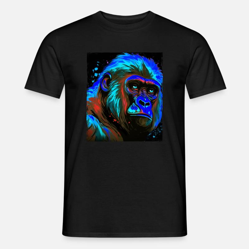 Gorilla Porträt - Männer T-Shirt - Schwarz