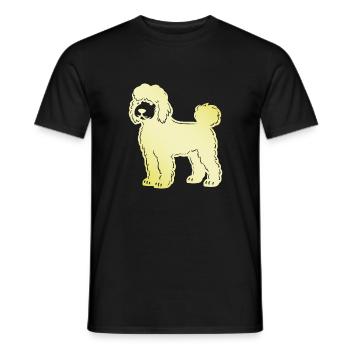 Silhouette de chien caniche - T-shirt homme - noir - Devant - AI Model Male 178 light (178cm)