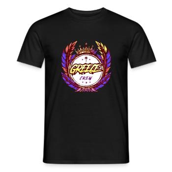 Grèce Crew Coloré - T-shirt homme - noir - Devant - AI Model Male 178 light (178cm)