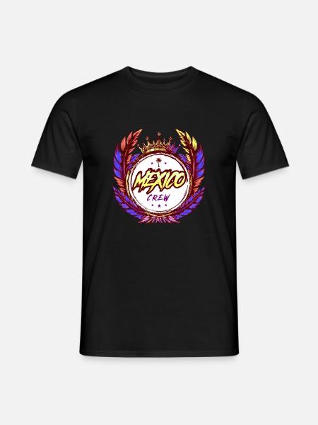 Mexiko Crew Bunt - Männer T-Shirt - Schwarz