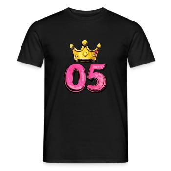 5 Number Crown - Men's T-Shirt - black - Front - AI Model Male 178 light (178cm)