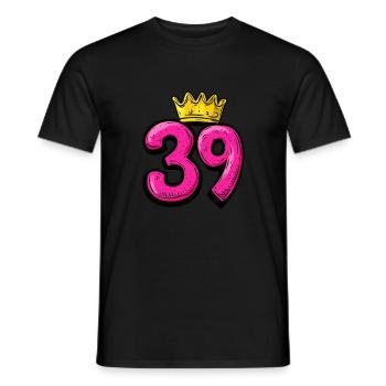 39 Number Crown - Men's T-Shirt - black - Front - AI Model Male 178 light (178cm)