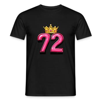 72 Number Crown - Men's T-Shirt - black - Front - AI Model Male 178 light (178cm)