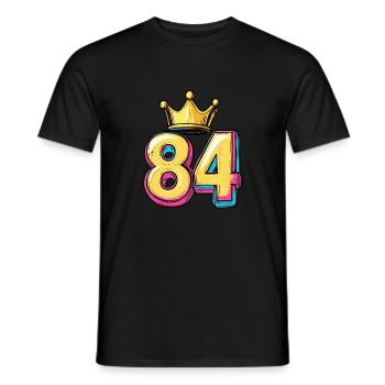 84 Number Krone - Men's T-Shirt - black - Front - AI Model Male 178 light (178cm)