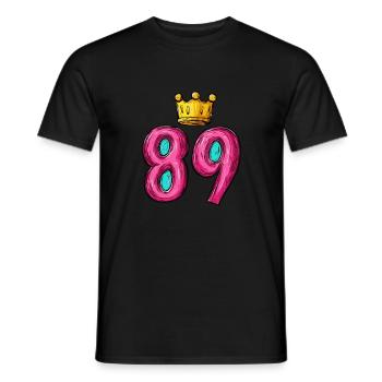89 Number Crown - Men's T-Shirt - black - Front - AI Model Male 178 light (178cm)