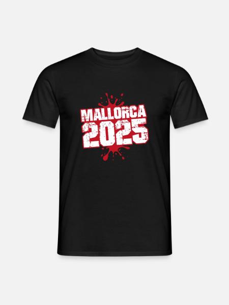 Mallorca 2025 Klecks - Männer T-Shirt - Schwarz