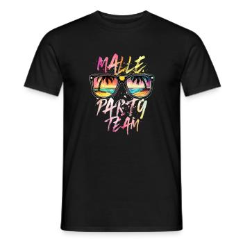Malle Party Team - Männer T-Shirt - Schwarz - Vorne - AI Model Male 178 light (178cm)