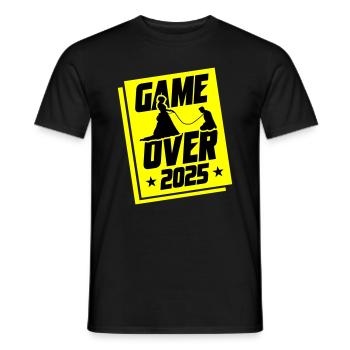 Hochzeit Game Over 2025 Junggesellenabschied - Männer T-Shirt - Schwarz - Vorne - AI Model Male 178 light (178cm)