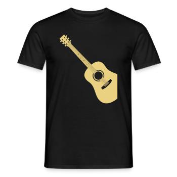 Classical guitar classical guitar - Men's T-Shirt - black - Front - AI Model Male 178 light (178cm)