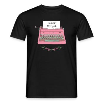 Vintage Typewriter Cartoon Art Gift - Männer T-Shirt - Schwarz - Vorne - AI Model Male 178 light (178cm)