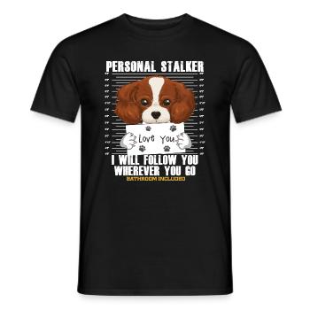 Funny Cavalier King Charles Spaniel Gift - Men's T-Shirt - black - Front - AI Model Male 178 light (178cm)