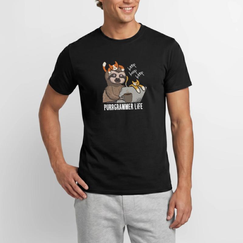 Funny Cat Programmer Computer Science Gift Männer T-Shirt