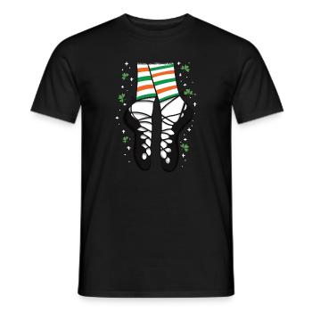 Dessin animé Ghillies Irish Dance Gift - T-shirt homme - noir - Devant - AI Model Male 178 light (178cm)