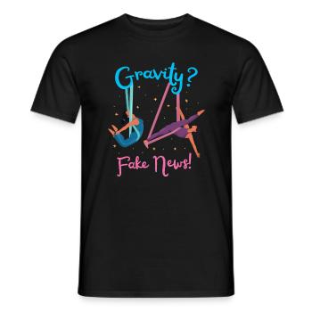 Funny Aerialist Cartoon Art - Men's T-Shirt - black - Front - AI Model Male 178 light (178cm)