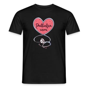 Soins palliatifs Consultant en soins infirmiers Cœur - T-shirt homme - noir - Devant - AI Model Male 178 light (178cm)