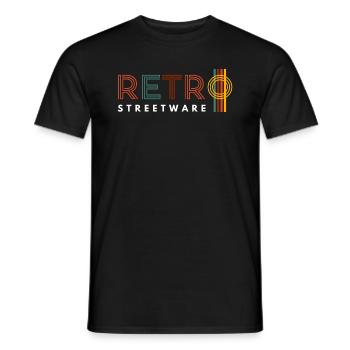 Retro Design streetwear - Männer T-Shirt - Schwarz - Vorne - AI Model Male 178 light (178cm)