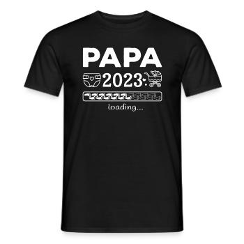 Dad-to-be 2023 Loading Pregnancy Father - Men's T-Shirt - black - Front - AI Model Male 178 light (178cm)