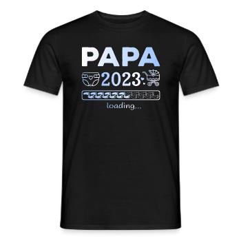 Papa-à-être 2023 Chargement Grossesse Père - T-shirt homme - noir - Devant - AI Model Male 178 light (178cm)