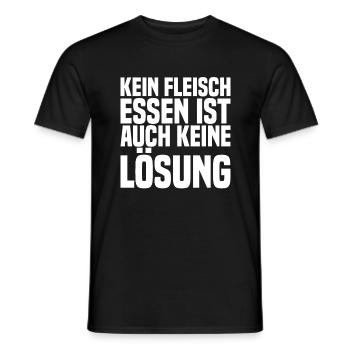 Kein Fleisch Essen Ist Auch Keine Lösung - Männer T-Shirt - Schwarz - Vorne - AI Model Male 178 light (178cm)