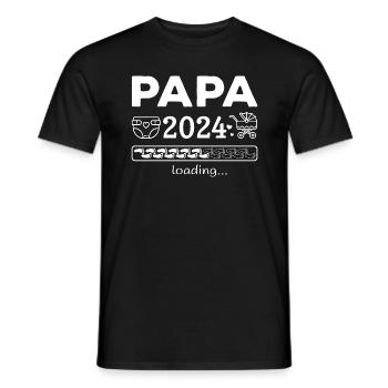 Werdende Papa 2024 Loading Schwangerschaft Vater - Männer T-Shirt - Schwarz - Vorne - AI Model Male 178 light (178cm)