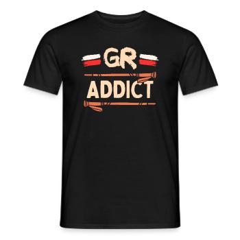 GR Addict cadeau trekkeur randonneur grande rando - T-shirt homme - noir - Devant - AI Model Male 178 light (178cm)