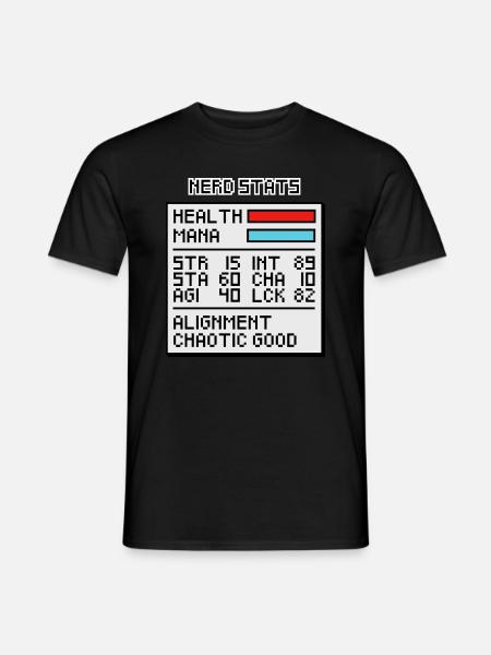 Nerd Stat Window - Men's T-Shirt - black