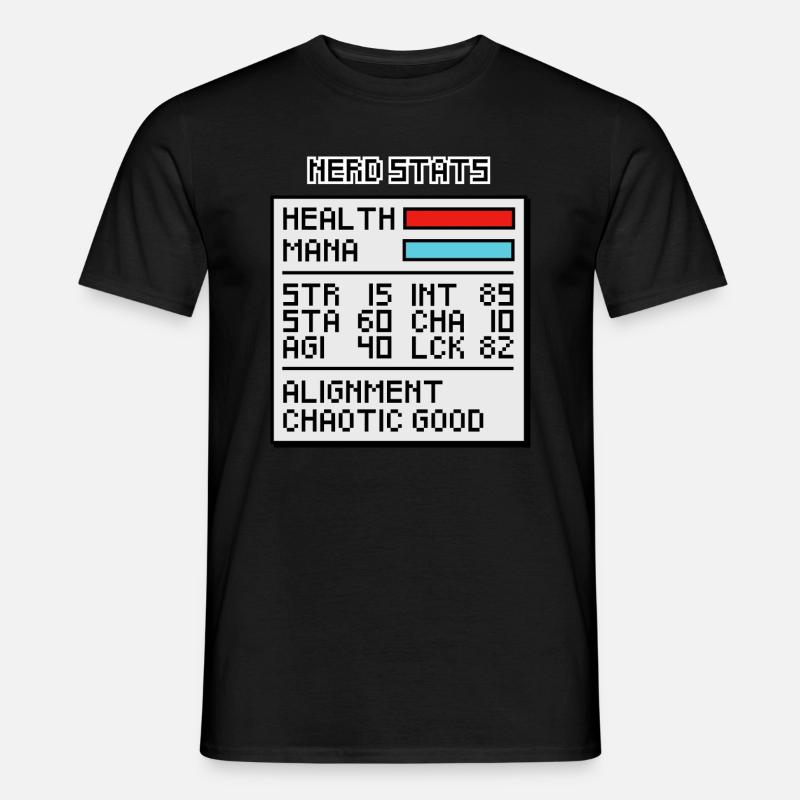 Nerd-Statistik-Fenster - Männer T-Shirt - Schwarz