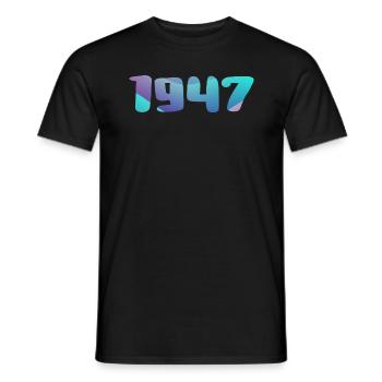 Geburtstagsgeschenk 1947 Jahrgang 1947 Retro 1947 - Männer T-Shirt - Schwarz - Vorne - AI Model Male 178 light (178cm)