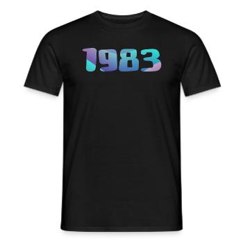 1983 Geburtstagsgeschenk Vintage 1983 Retro 1983 - Männer T-Shirt - Schwarz - Vorne - AI Model Male 178 light (178cm)