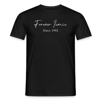 Forever Iconic 1992 minimalistische Typografie - Männer T-Shirt - Schwarz - Vorne - AI Model Male 178 light (178cm)