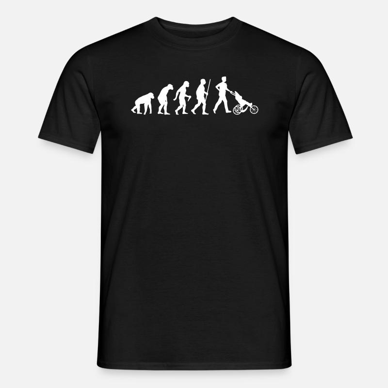 Daddy Papa Evolution - Männer T-Shirt - Schwarz