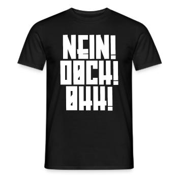 Nein! Doch! Ohh! - Lustiger Comedy Spruch - Männer T-Shirt - Schwarz - Vorne - AI Model Male 178 light (178cm)